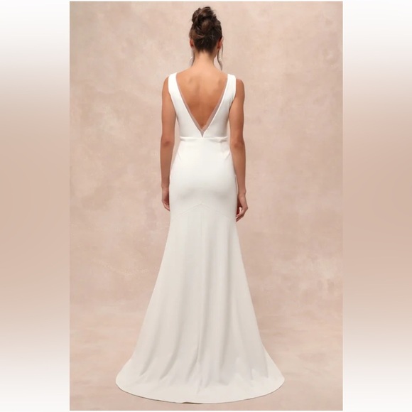 Lulus Captivating Promise White Sleeveless Mermaid Maxi Dress Size Large - Picture 2 of 12